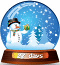 Snowman Snow Globe with falling snow :)