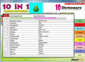 10 Dictionary is a 10 language dictionary.
