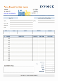 Auto repair invoice template in Excel / PDF