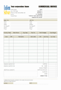 Free commercial invoice template/receipt form