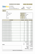 Consultant invoice template in Excel format