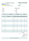 Free rental invoice form and billing template