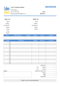 Free sales invoicing template/receipt form