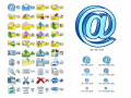 Toolbar and menu icon set for e-mail soft