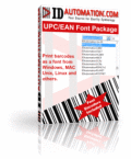 Print EAN and UPC barcodes as fonts.