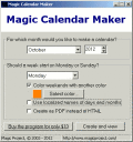 Screenshot of Magic Calendar Maker 3.1