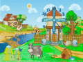 Enjoy farm scenery with clock!